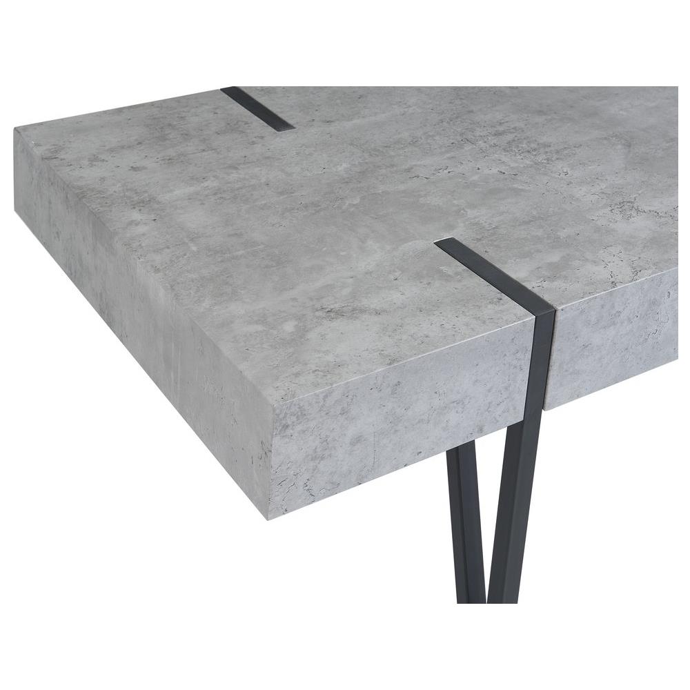 Tavolino Grigio Chiaro Effetto Cemento Adena - Foto 2