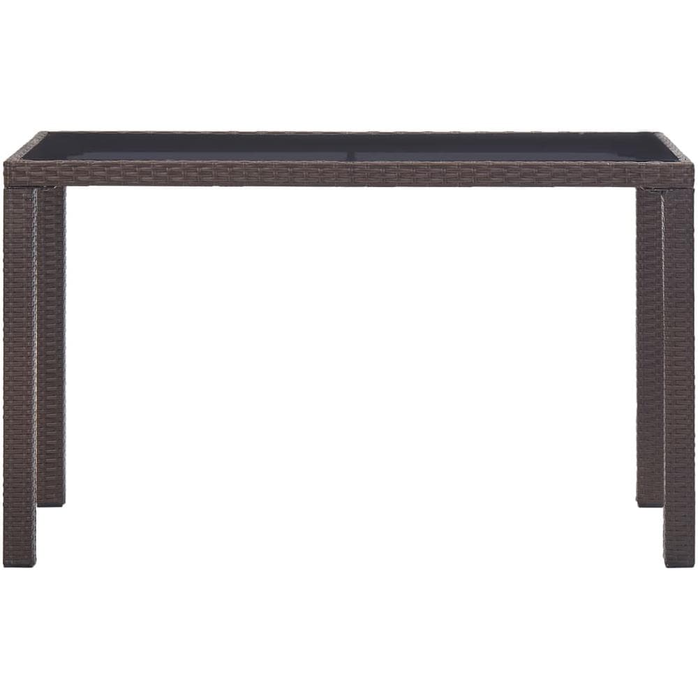 Tavolo Da Giardino Marrone 123x60x74 Cm In Polyrattan - Foto 2