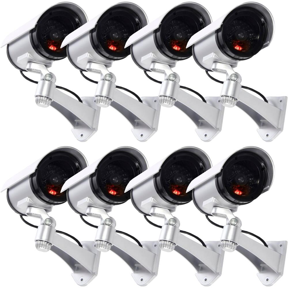 10 Telecamere Di Sorveglianza Finte Da Esterno Luce Led Lampeggiante Infrarossi - Foto 1