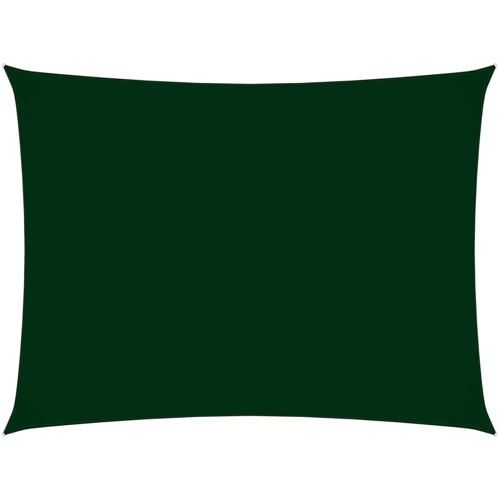 Vela Parasole Tessuto Oxford Rettangolare 2,5x4,5 m Verde Scuro - Foto 1