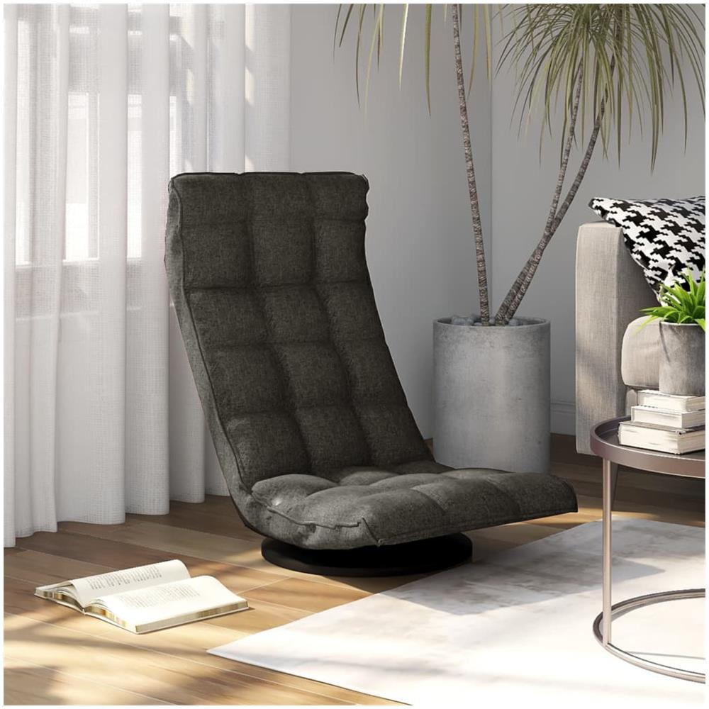 Sedia Da Pavimento Girevole Rosa In Tessuto - Foto 1