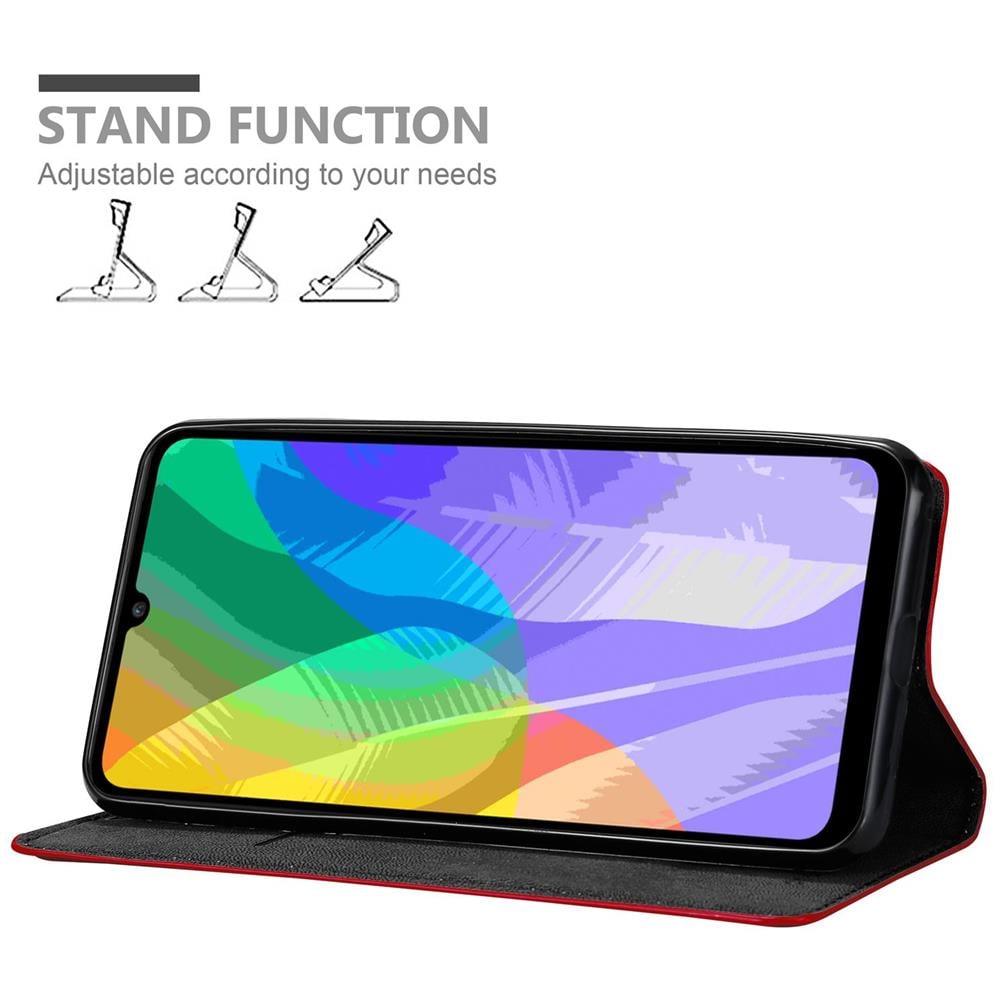 Custodia Compatibile Con Huawei Y6p In Rosso Mela - Coperchio Protettiva Con Chiusura Magnetica, Funzione Stand E Tasca Per Le Carte - Foto 2