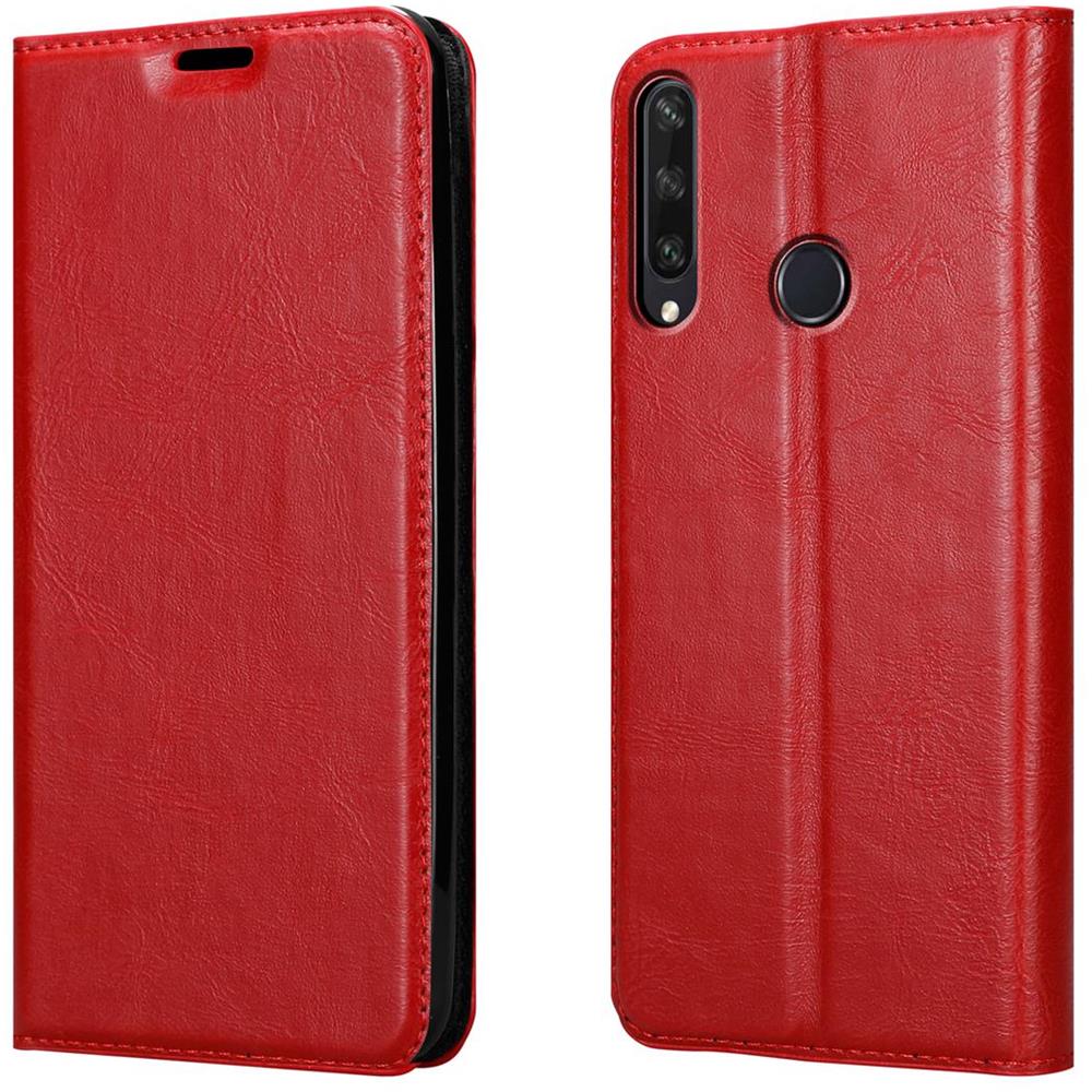 Custodia Compatibile Con Huawei Y6p In Rosso Mela - Coperchio Protettiva Con Chiusura Magnetica, Funzione Stand E Tasca Per Le Carte - Foto 8