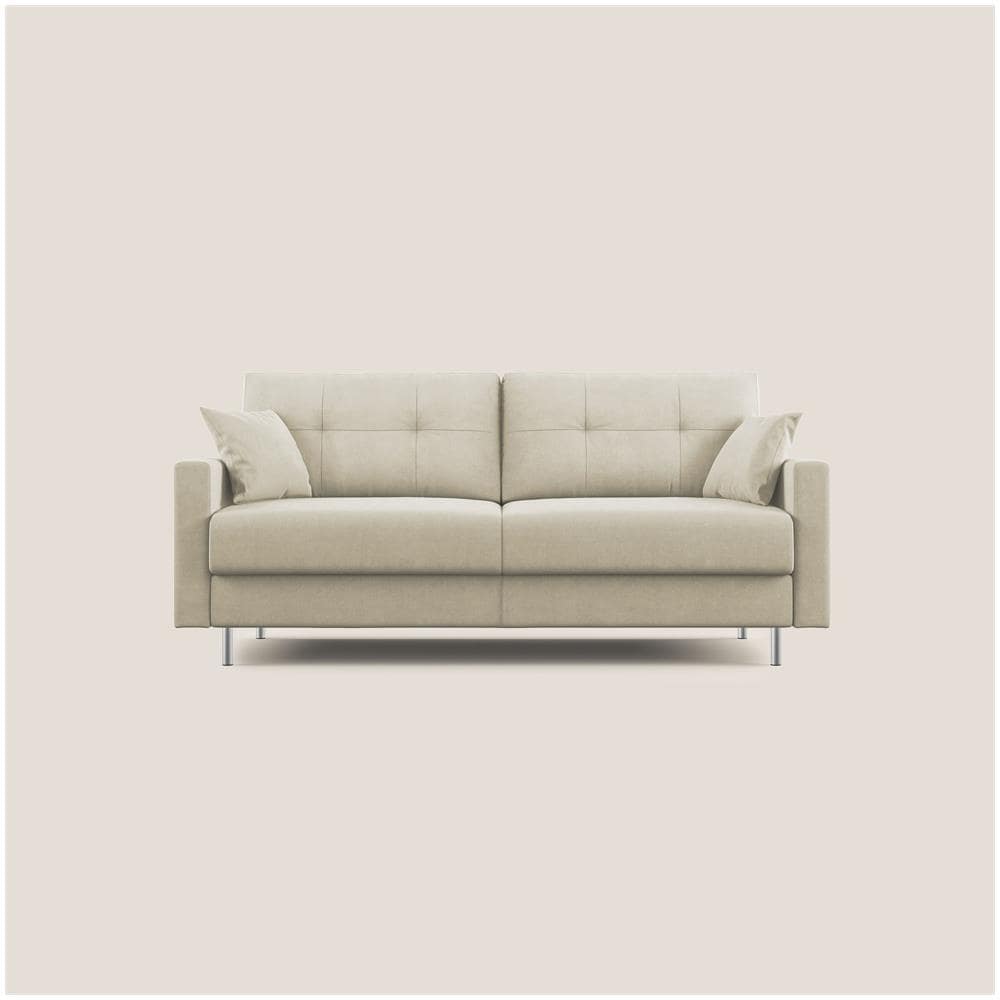 Megan Divano Letto Matrimoniale In Microfibra Smacchiabile T11 Panna - Foto 1