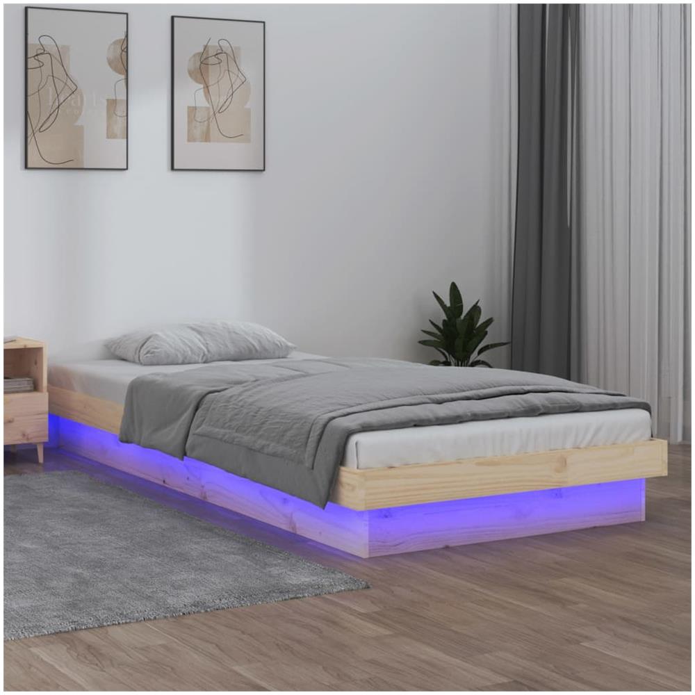 Giroletto con LED 90x190 cm Single in Legno Massello - Foto 1