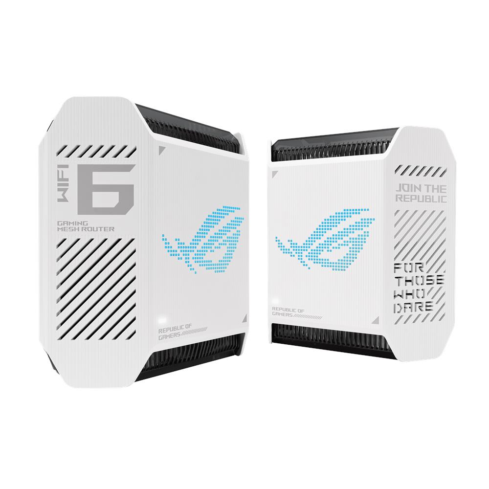 Sistema Wi-Fi Mesh ROG Rapture GT6 (W-2-PK) Tri-Bamd AX10000 3x Gigabit LAN / 1x Gigabit WAN Moonlight White Edition - Bianco 2 Pezzi - Foto 1