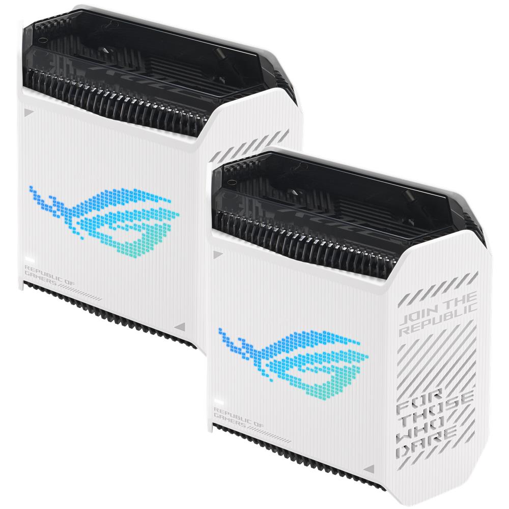 Sistema Wi-Fi Mesh ROG Rapture GT6 (W-2-PK) Tri-Bamd AX10000 3x Gigabit LAN / 1x Gigabit WAN Moonlight White Edition - Bianco 2 Pezzi - Foto 2