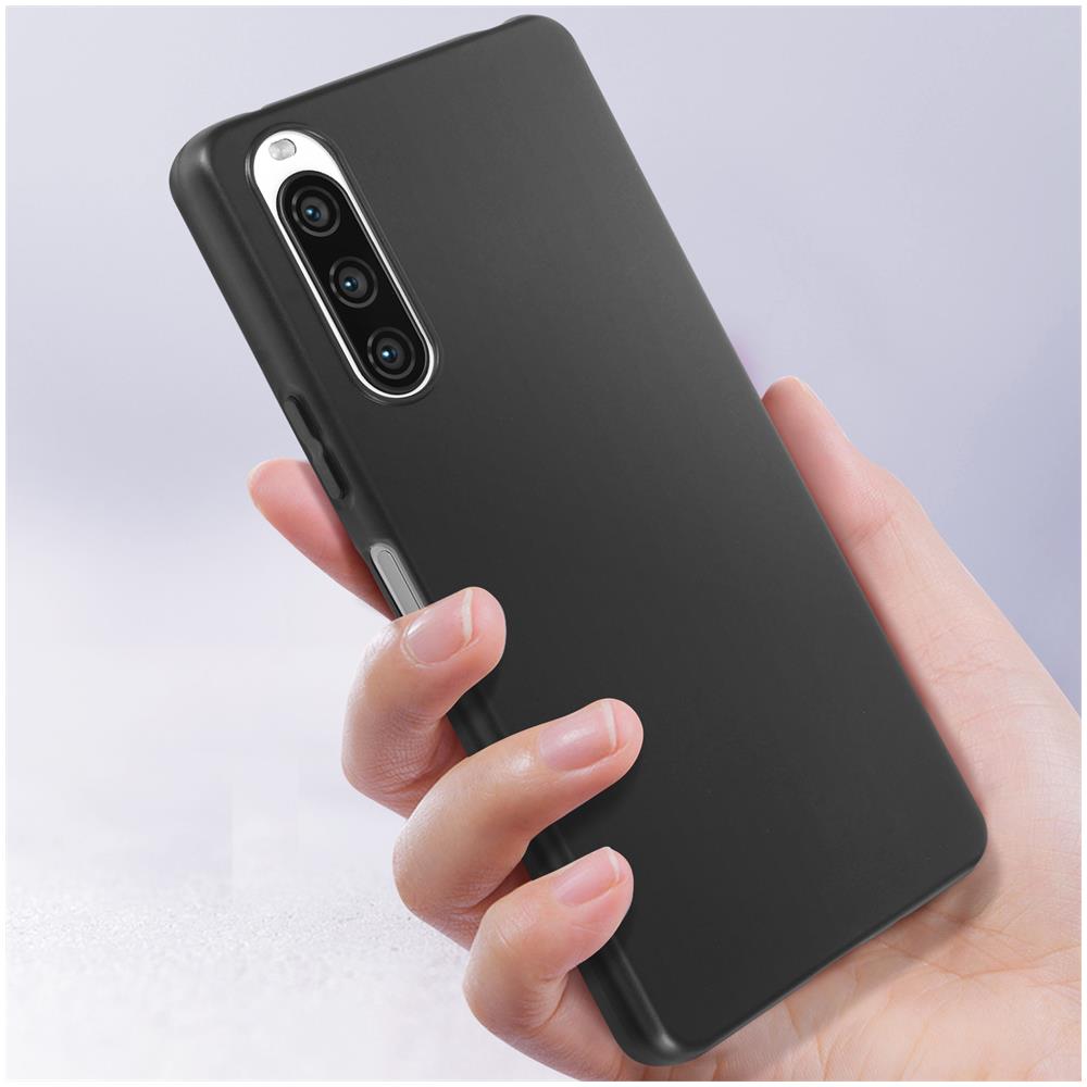 Cover Per Sony Xperia 10 V / 10 Vi Silicone Gel Flessibile Sottile Leggera Nera - Foto 2