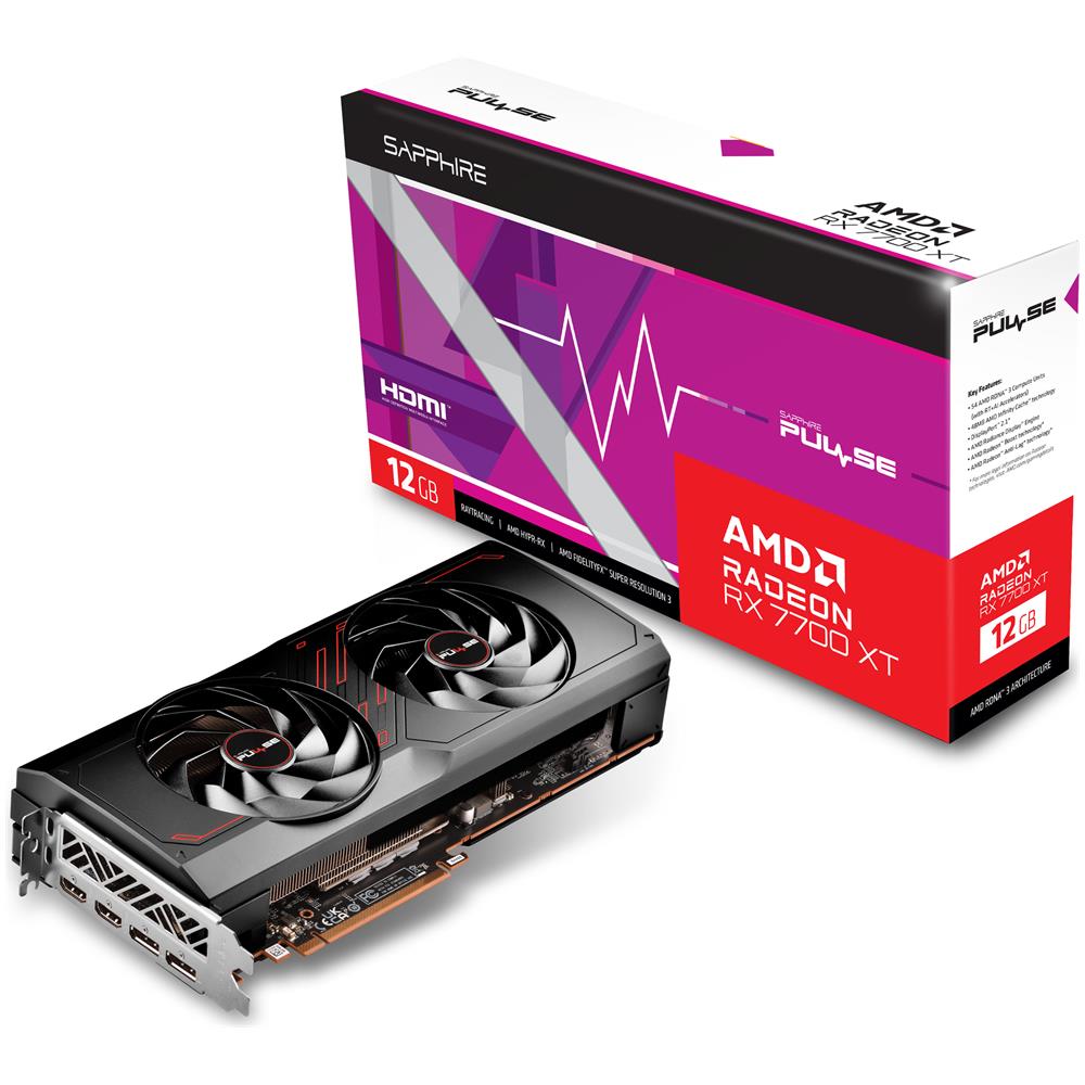 AMD Radeon RX RX 7700 XT 12 GB PCI- 4.0 x16 / 2 x DisplayPort / 2 x HDMI - Foto 1