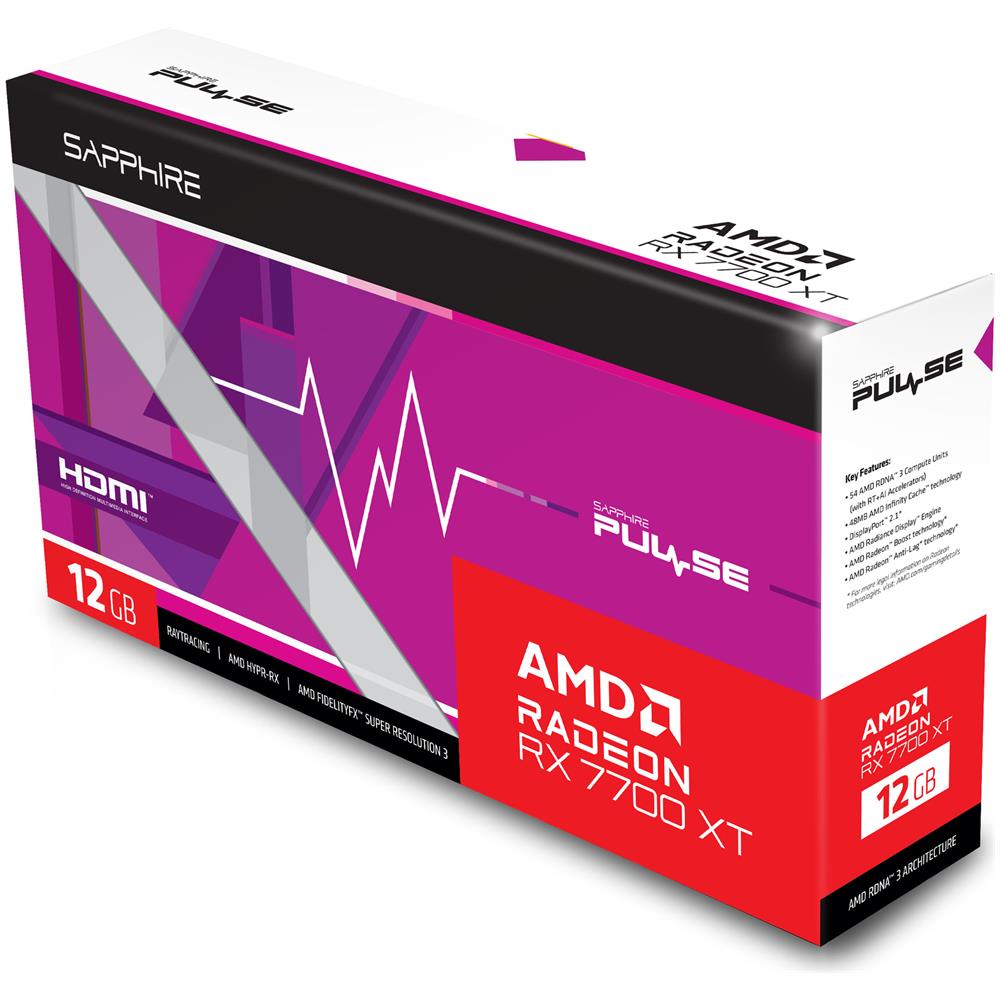 AMD Radeon RX RX 7700 XT 12 GB PCI- 4.0 x16 / 2 x DisplayPort / 2 x HDMI - Foto 8