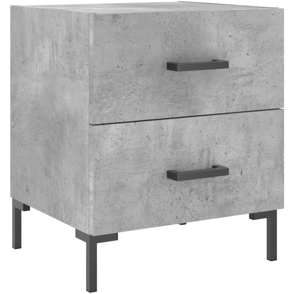 Comodino Grigio Cemento 40x35x47,5 Cm In Legno Multistrato - Foto 2