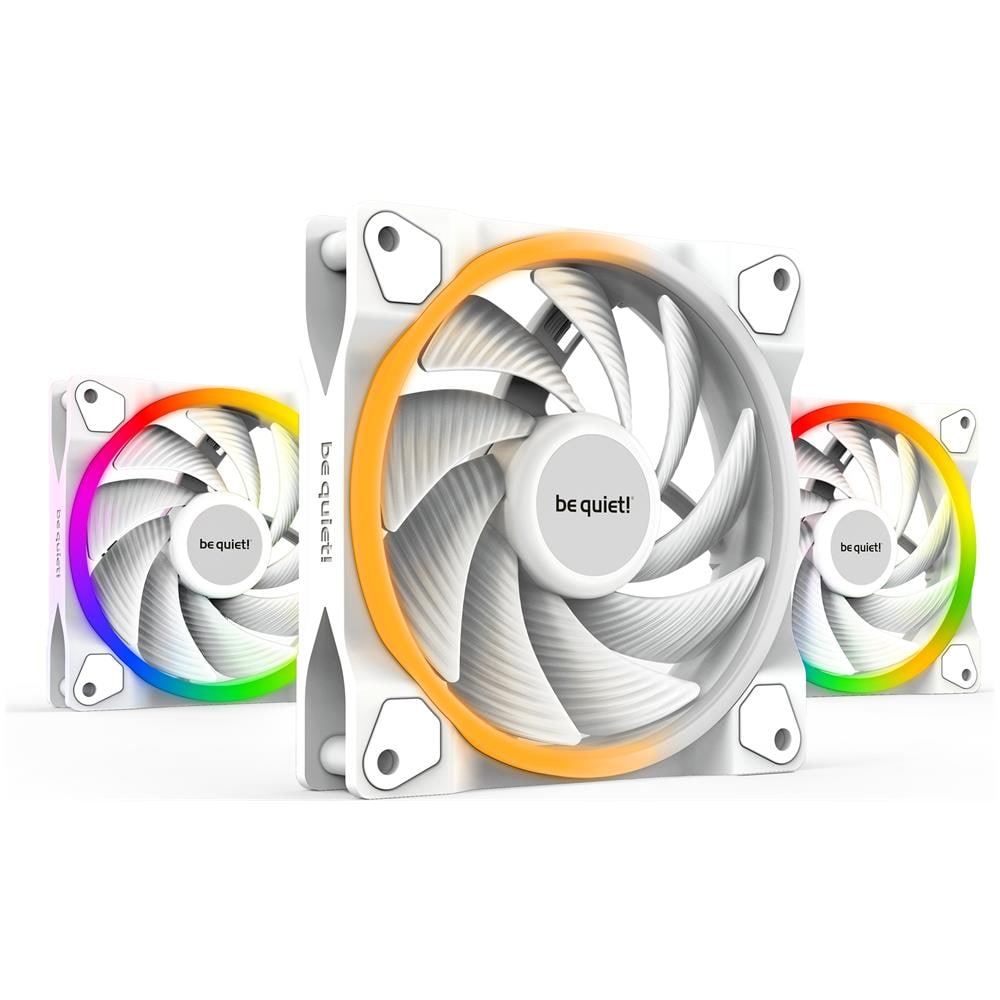 ! Light Wings White | 120mm PWM high-speed Triple-Pack Case per computer Ventilatore 12 cm Bianco 3 pz - Foto 1