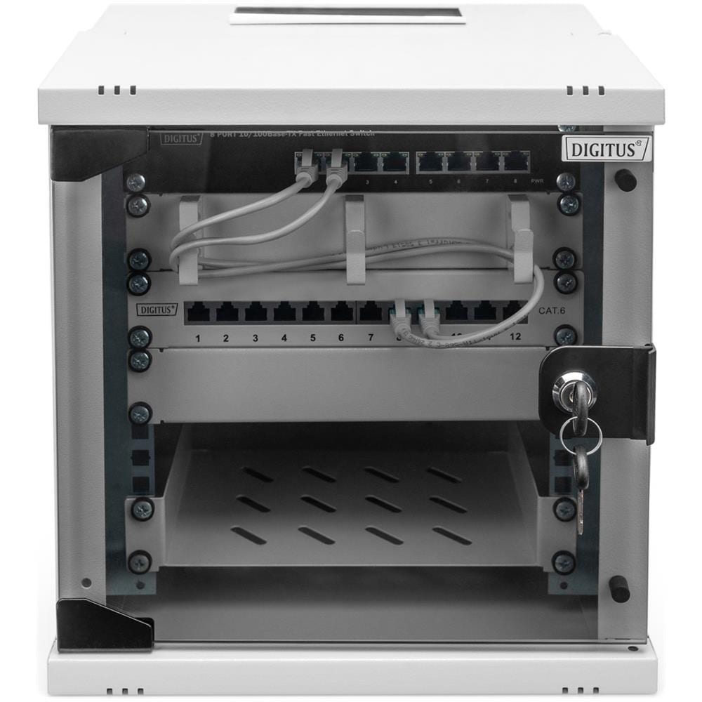 Armadio Rack a Parete SOHO PRO 10" 6U Colore Grigio - Foto 10