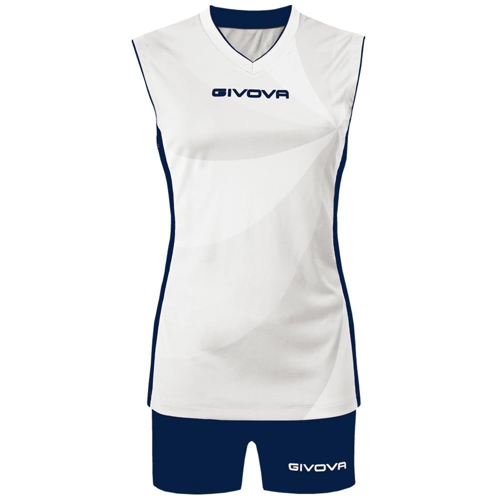 Kit Elica Volley Completino Per La Pallavolo Di Maglia Smanicata E Pantaloncino Di Colore Bianco / blu Taglia Xl - Foto 1