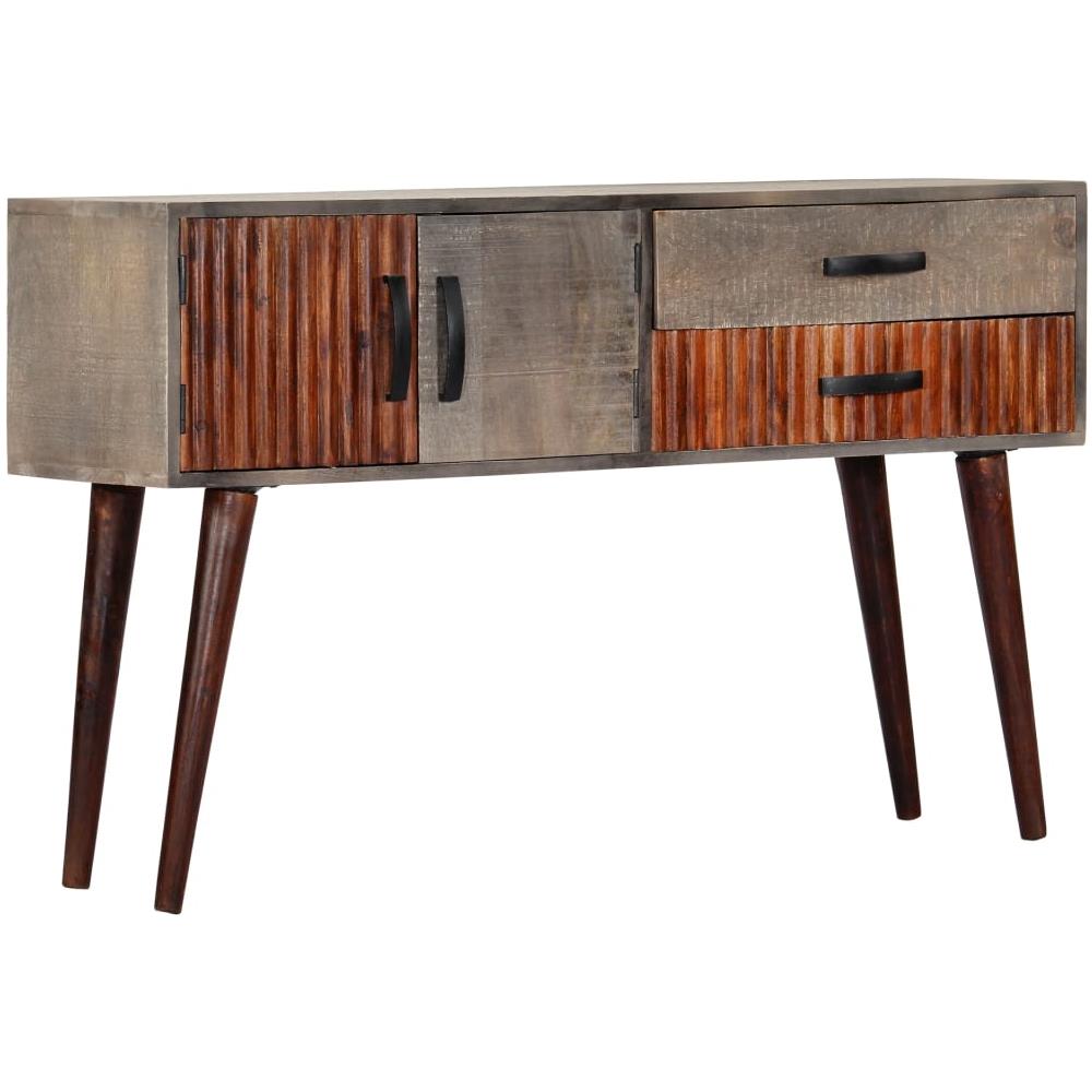 Tavolo Consolle Grigio 120x35x75 Cm In Massello Di Mango Grezzo - Foto 1