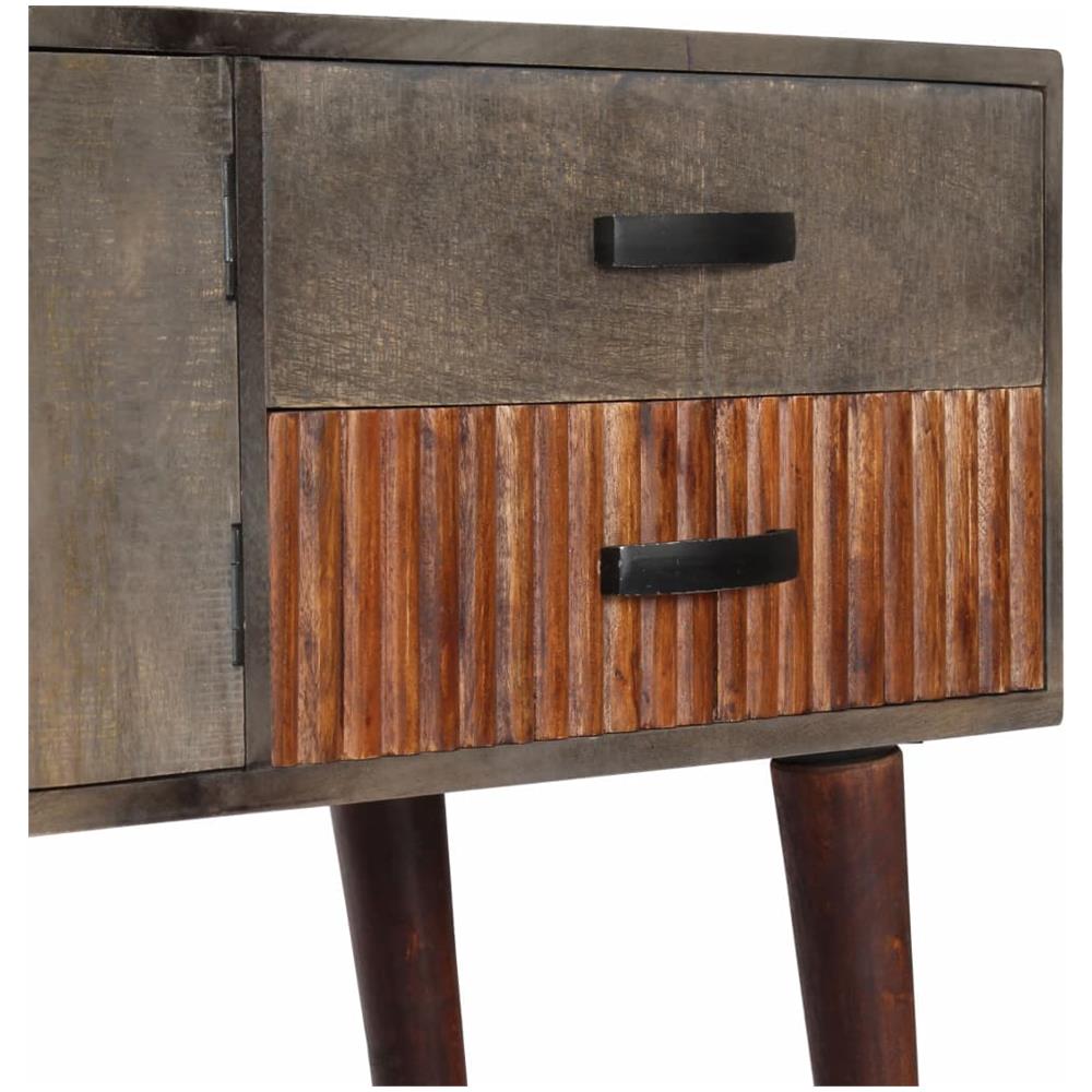 Tavolo Consolle Grigio 120x35x75 Cm In Massello Di Mango Grezzo - Foto 14