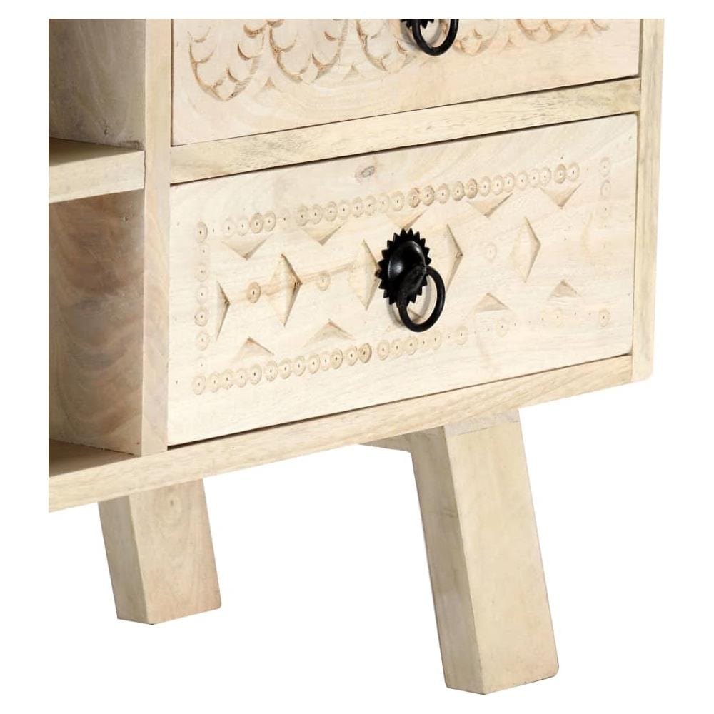 Mobile Porta Tv 110x30x44 Cm In Legno Massello Di Mango - Foto 8