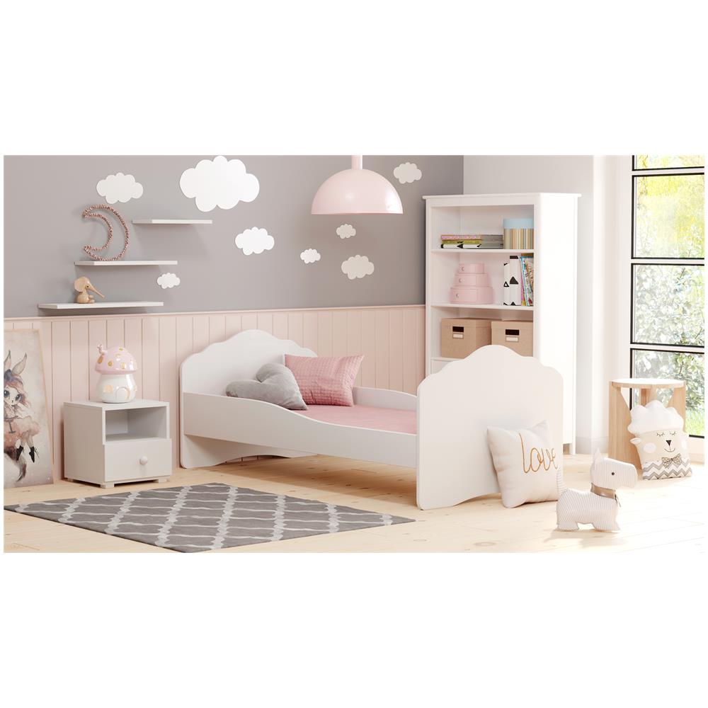 Comodino Emi Con 1 Cassetto Bianco - Maniglia Bianca - Foto 3