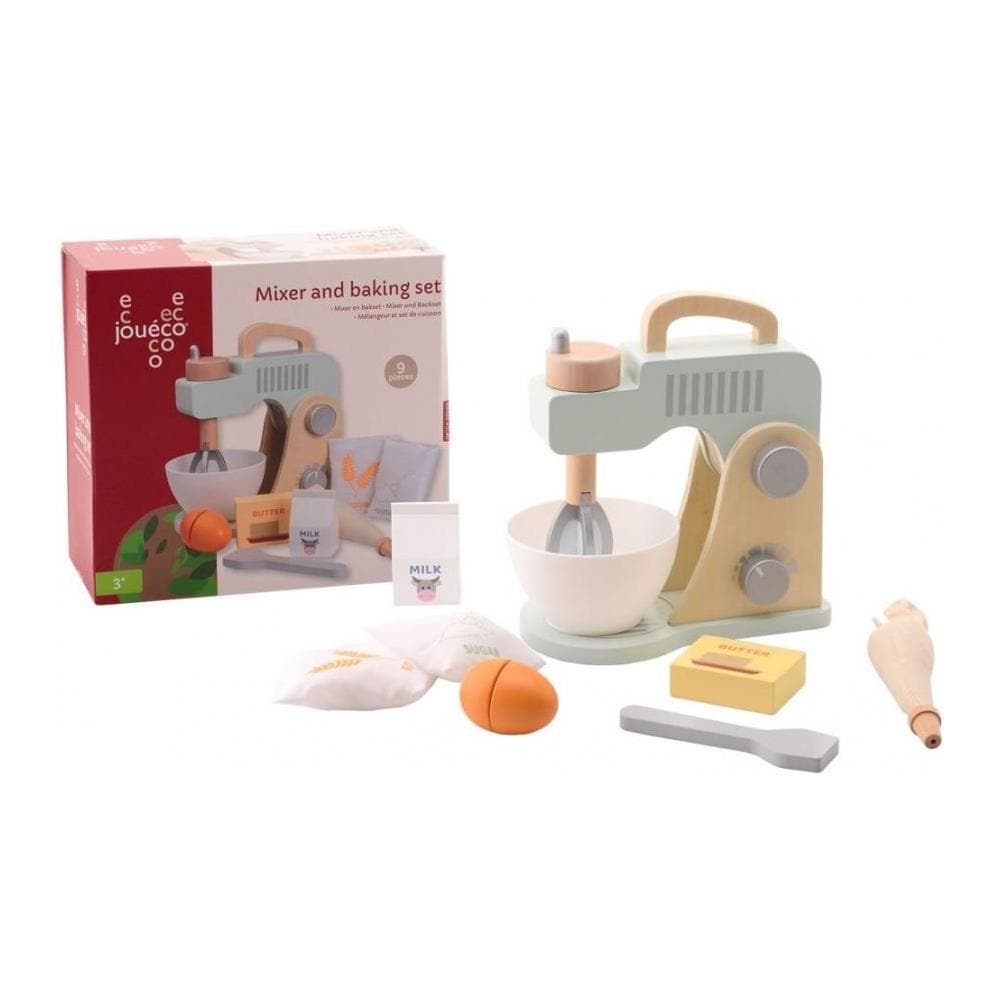 Impastatrice E Set Da Forno Junior Wood 10 Pezzi - Foto 1