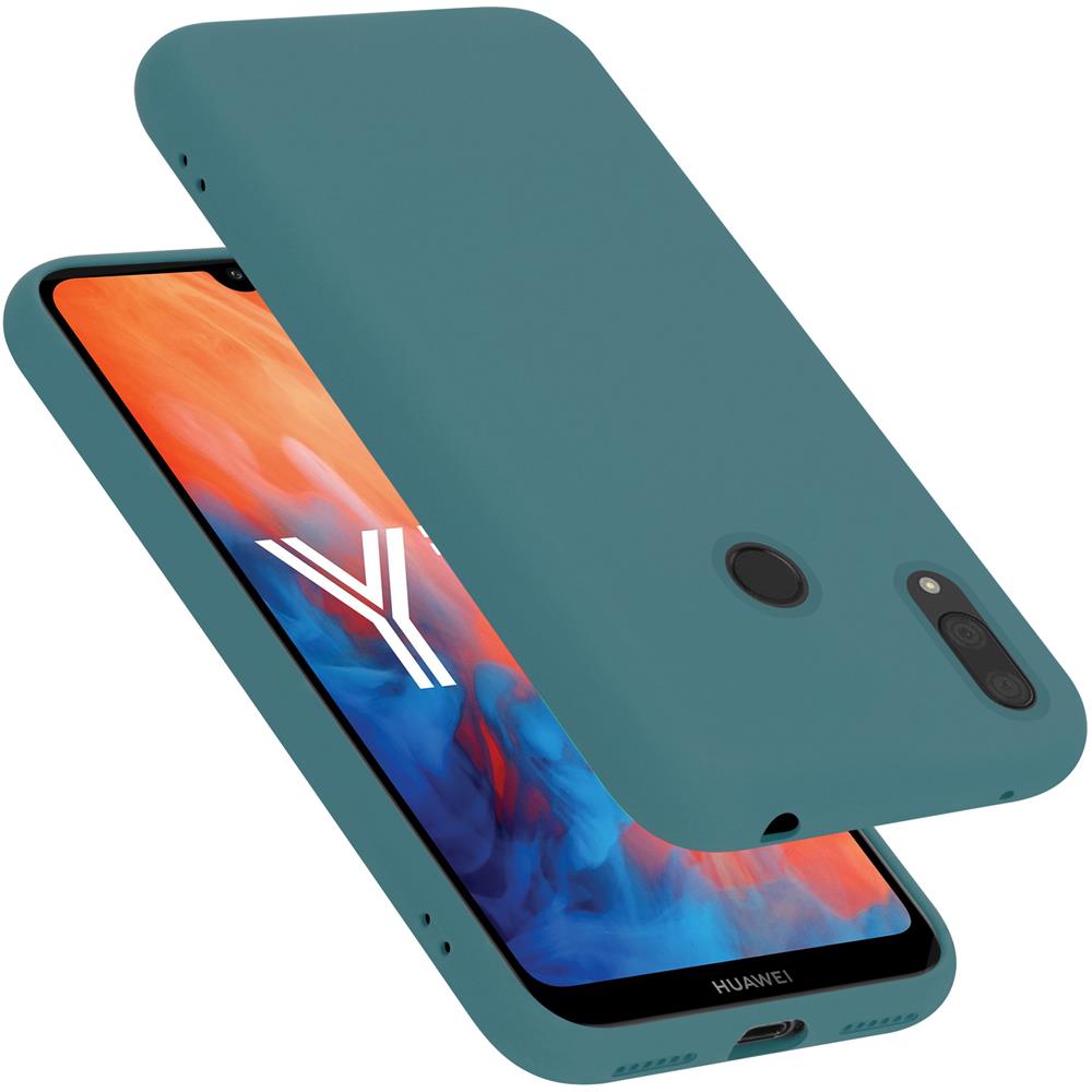 Custodia Compatibile Con Huawei Y7 2019 / Y7 Prime 2019 In Liquid Verde - Coperchio Protettivo In Silicone Tpu Flessibile - Foto 1