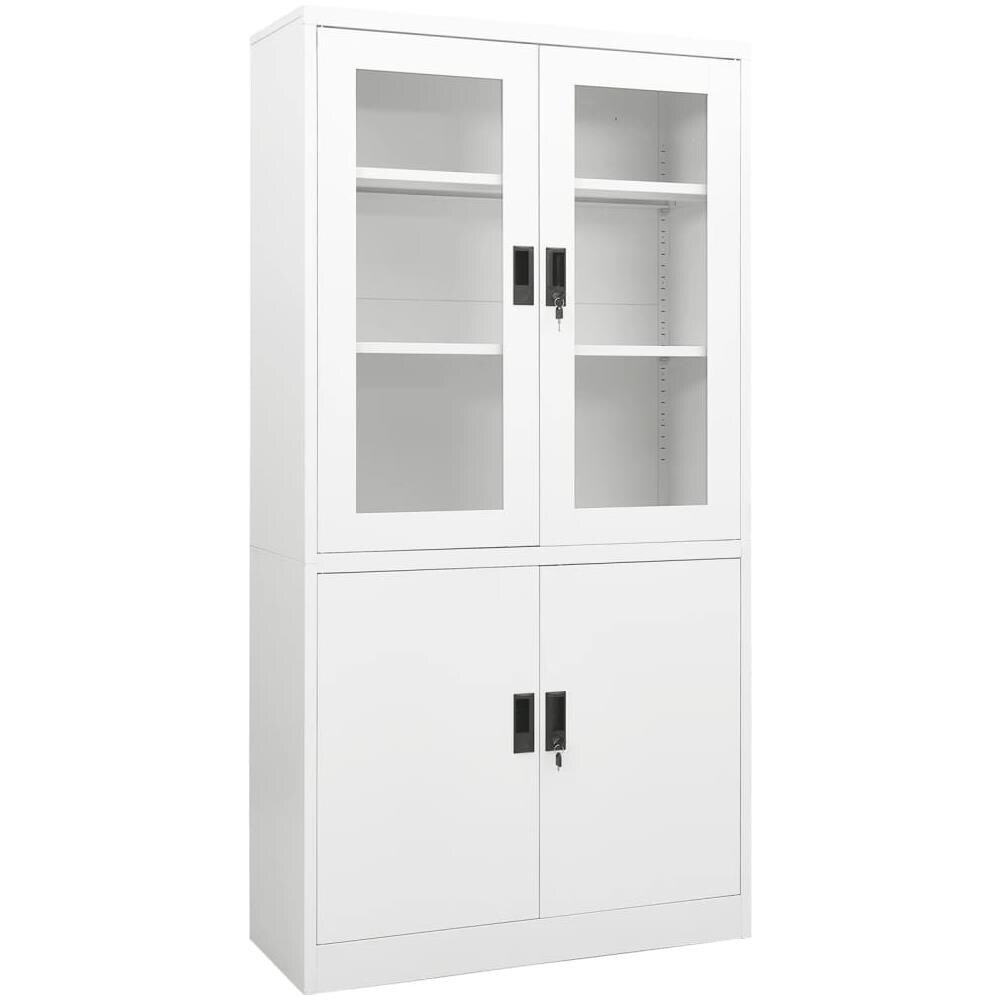 Armadio per Ufficio Bianco 90x40x180 cm in Acciaio - Foto 1