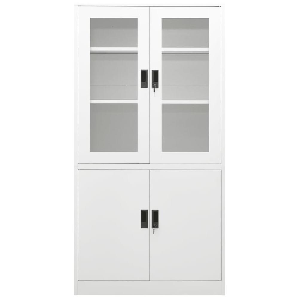 Armadio per Ufficio Bianco 90x40x180 cm in Acciaio - Foto 2