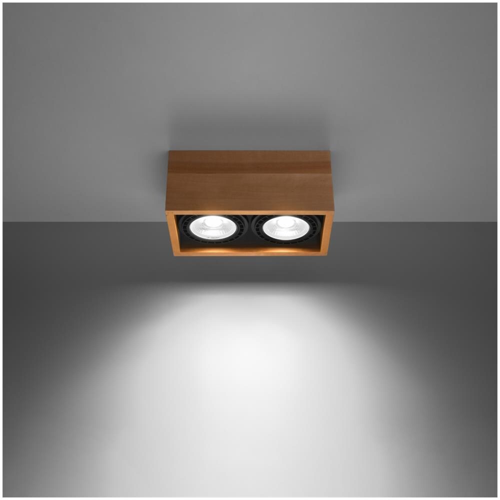 Applique Da Soffitto In Legno Quatro 2 Sollux Legno 100x140x270 Mm Legno - Foto 11