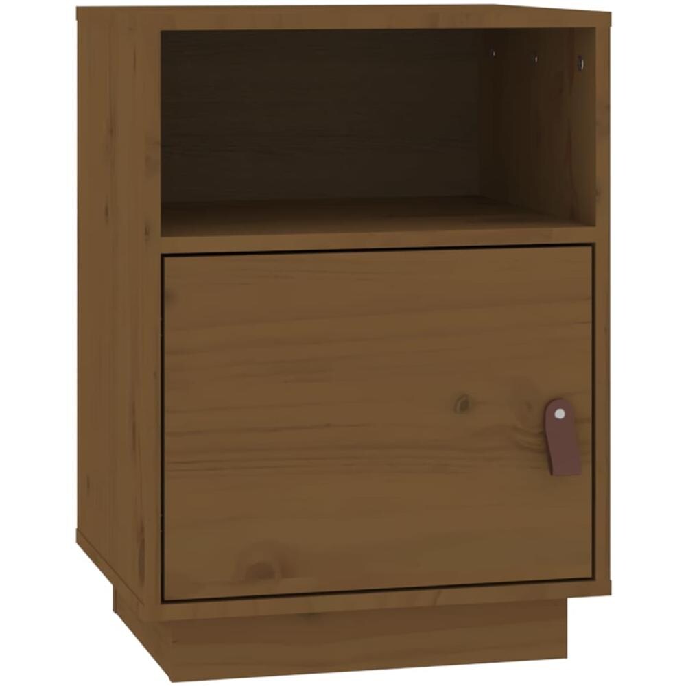 Comodino Miele 40x34x55 Cm In Legno Massello Di Pino - Foto 1