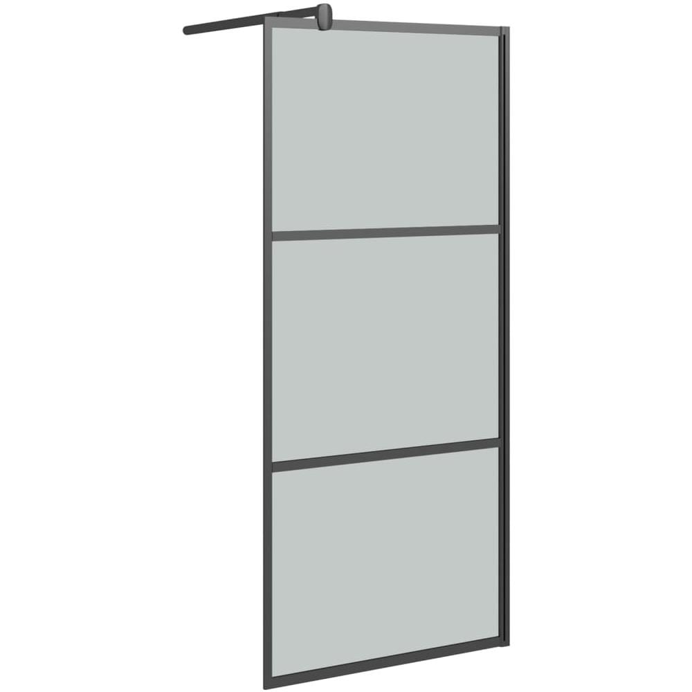 Parete Doccia Walk In 80x195 Cm In Vetro Scuro Esg Nero - Foto 2