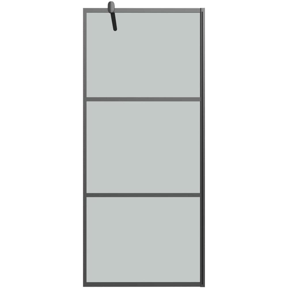 Parete Doccia Walk In 80x195 Cm In Vetro Scuro Esg Nero - Foto 3