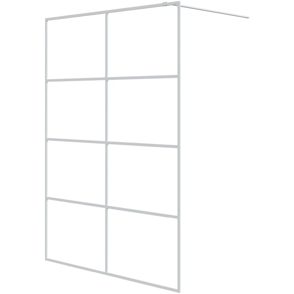 Parete Doccia Walk In Bianca 140x195 Cm Vetro Trasparente Esg - Foto 2