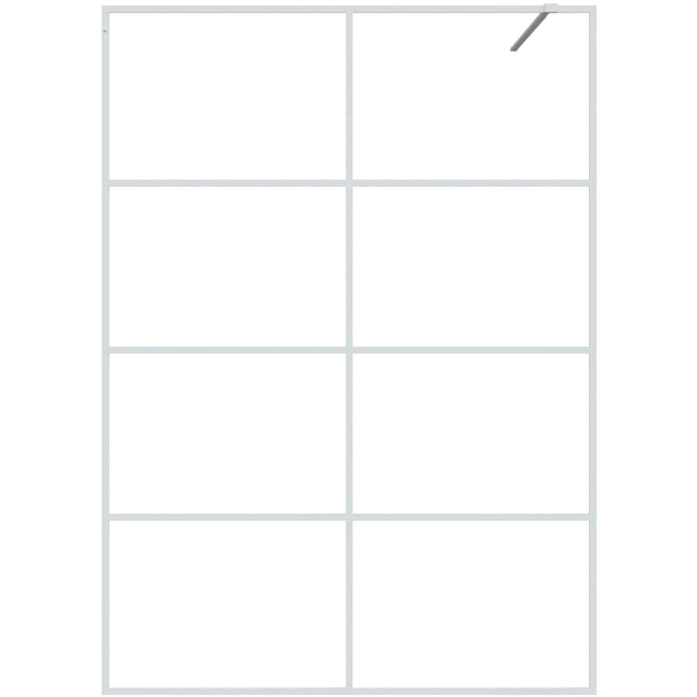Parete Doccia Walk In Bianca 140x195 Cm Vetro Trasparente Esg - Foto 3