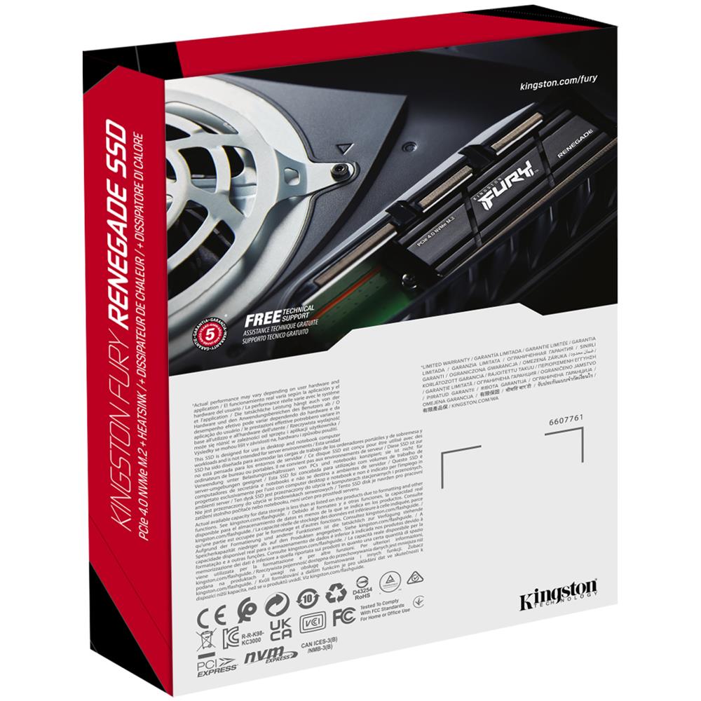 Technology FURY Renegade M. 2 1 TB PCI Express 4.0 3D TLC NVMe - Foto 4