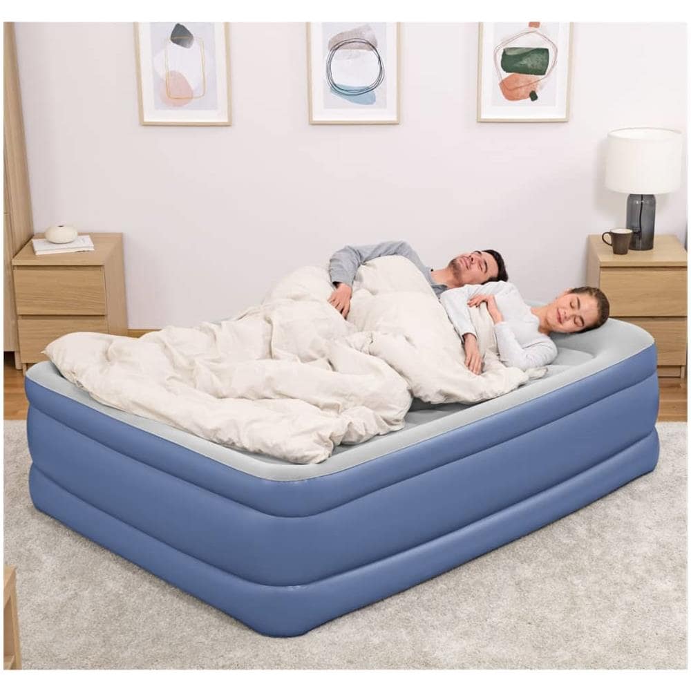 Materasso Ad Aria Tritech 2 Persone 203x152x61 Cm Blu E Grigio - Foto 3
