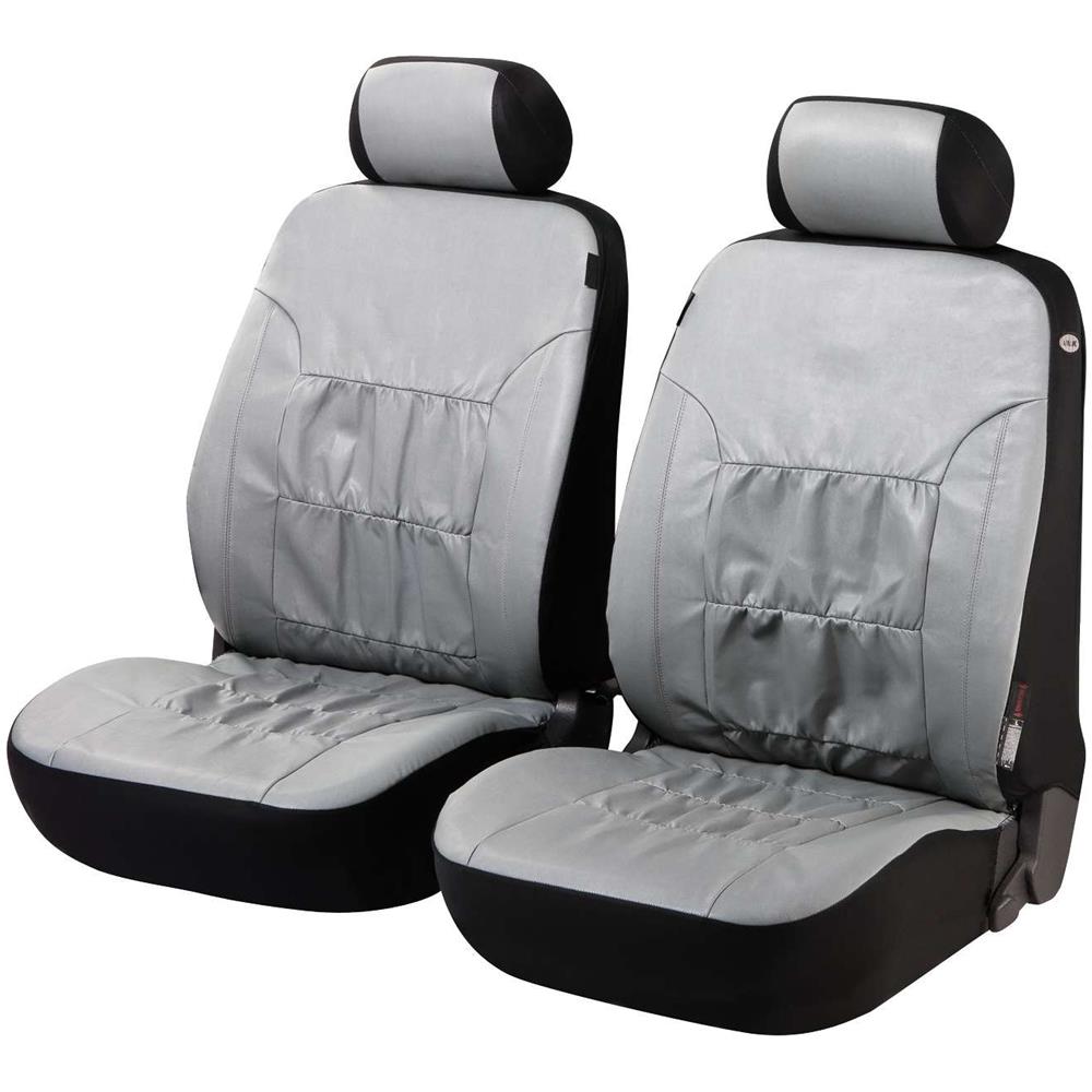 Coprisedili Auto Nappa Touch Grey Per Due Sedili Anteriori In Similpelle - Foto 1