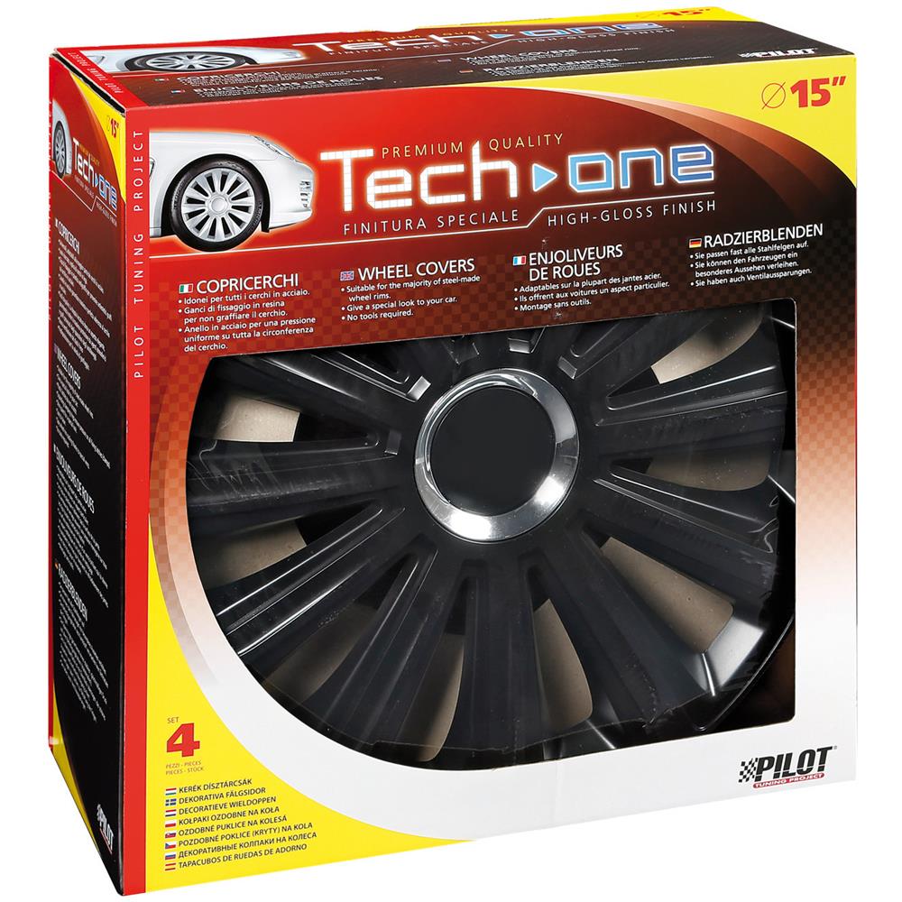 Copricerchi Auto Universali 15 Pollici Tech-one Trend Black 31582 - Foto 7