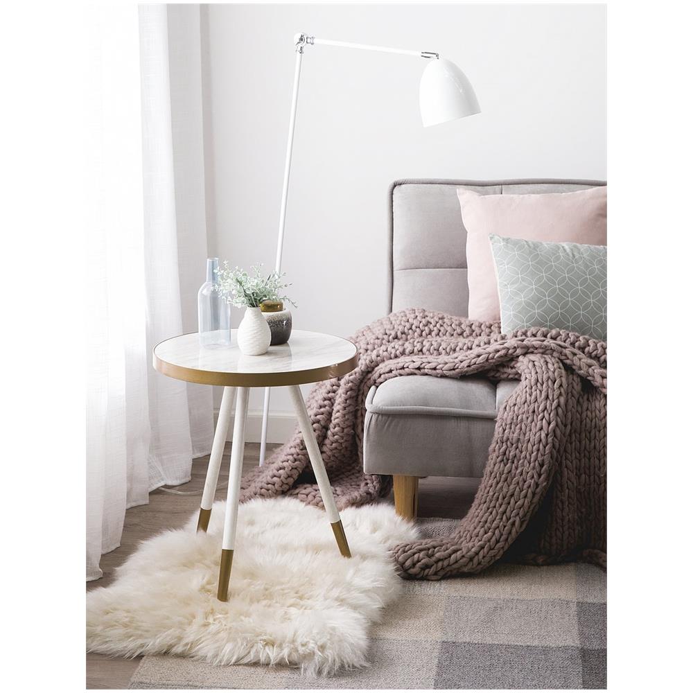 Tavolino Ramona Effetto Marmo Marmo Bianco - Foto 2