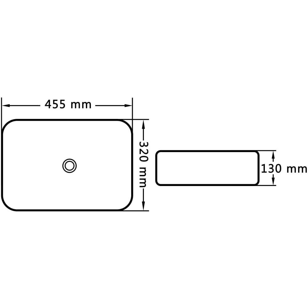 Lavandino 45,5x32x13 Cm In Ceramica Nero - Foto 7