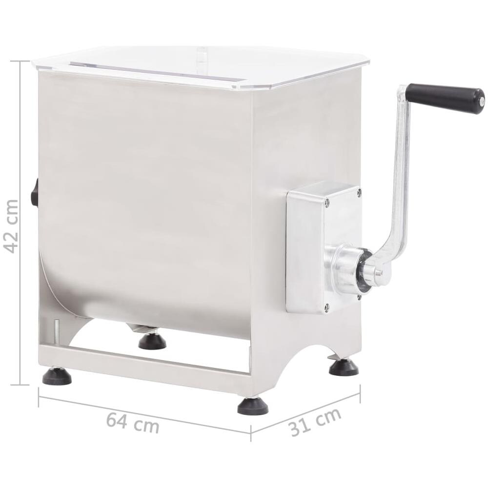 Impastatrice Carne Meccanica 44l Argento In Acciaio Inox - Foto 7
