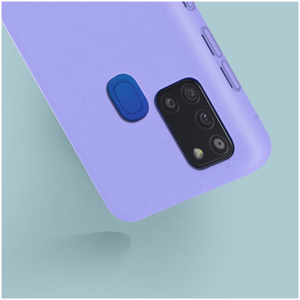 Cover Silicone Samsung Galaxy A21s Semi-rigida Opaca Soft Touch Viola - Foto 2