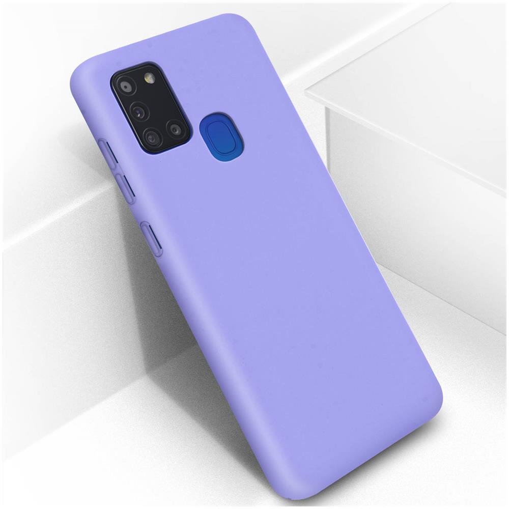 Cover Silicone Samsung Galaxy A21s Semi-rigida Opaca Soft Touch Viola - Foto 5