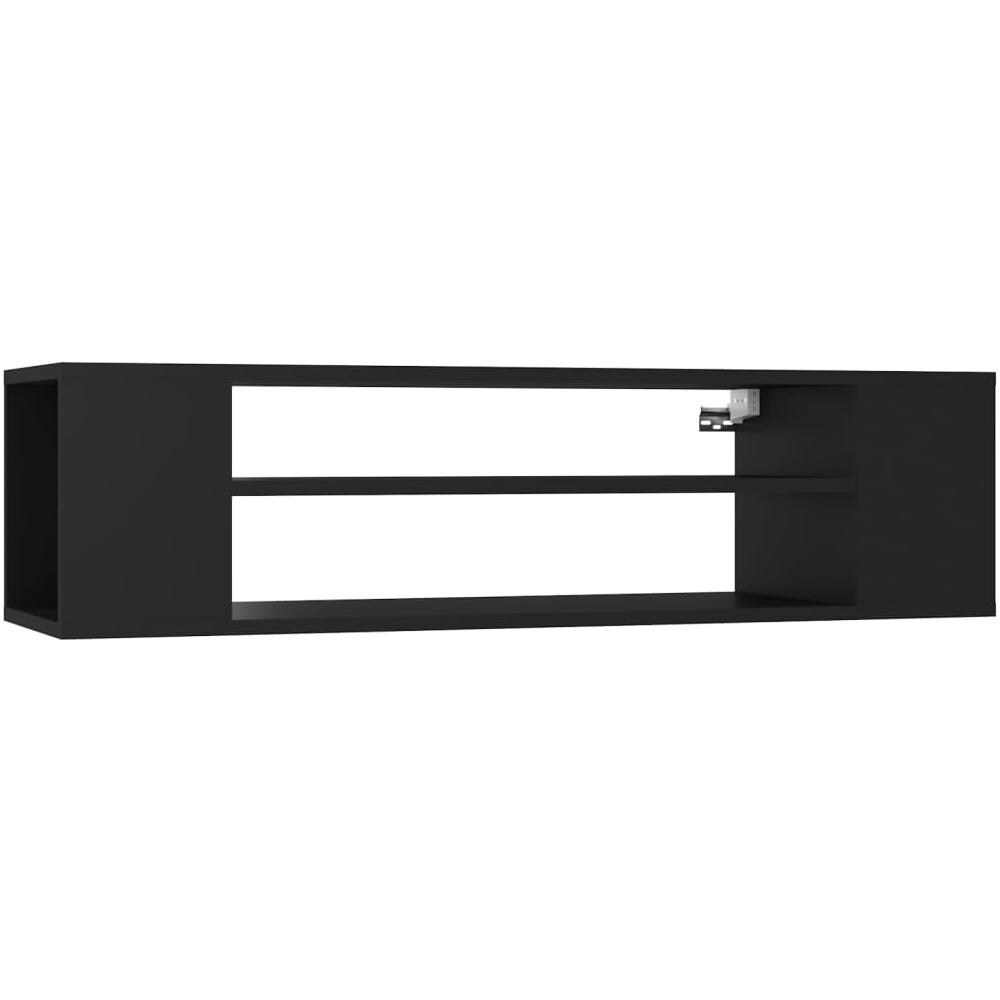 Mobile Porta TV Pensile Nero 100x30x26,5 cm Legno Multistrato - Foto 1