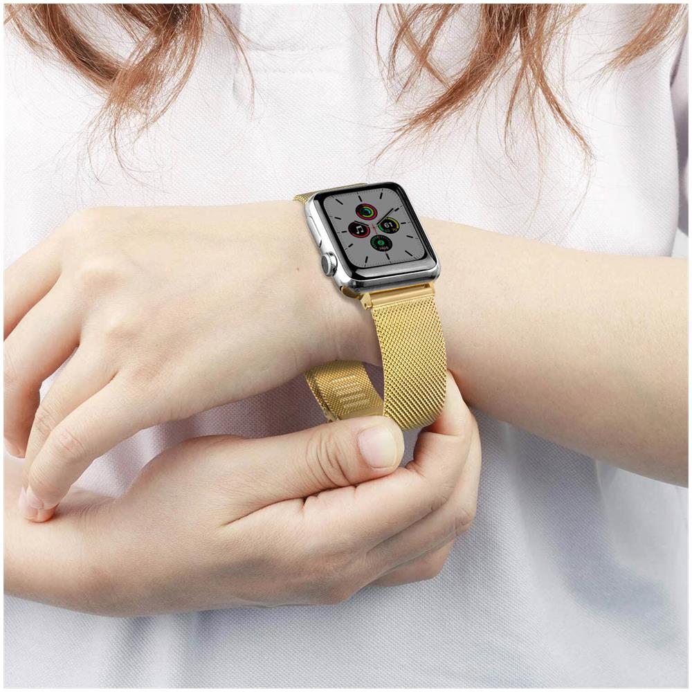 Avizar - Cinturino Apple Watch 38 - 40 Mm Maglia Milanese Chiusura Farfalla  Oro - ePRICE