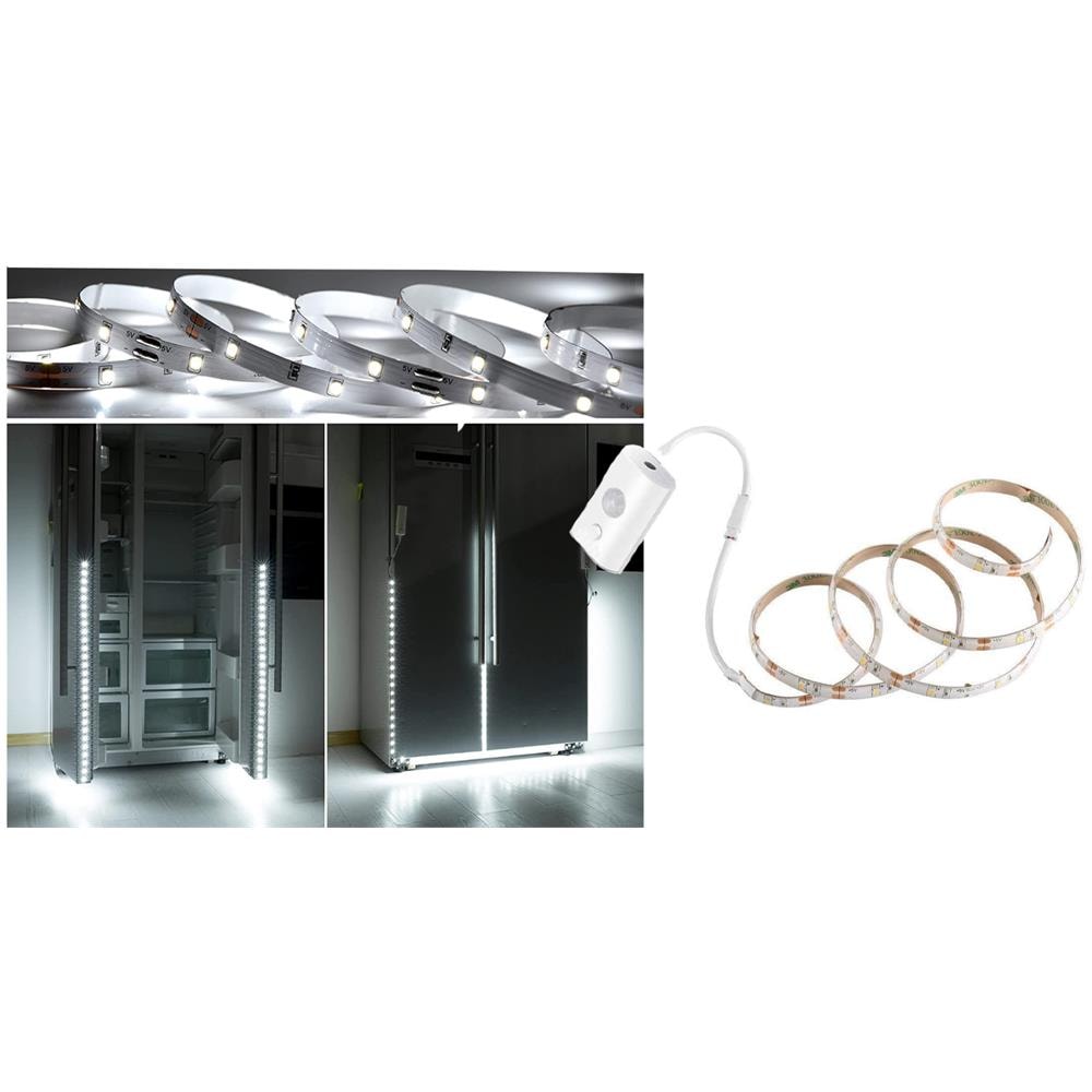 Striscia Led Con Sensore Movimento Per Interni 1m Batteria Luce Bianca Te-b0454 - Foto 1