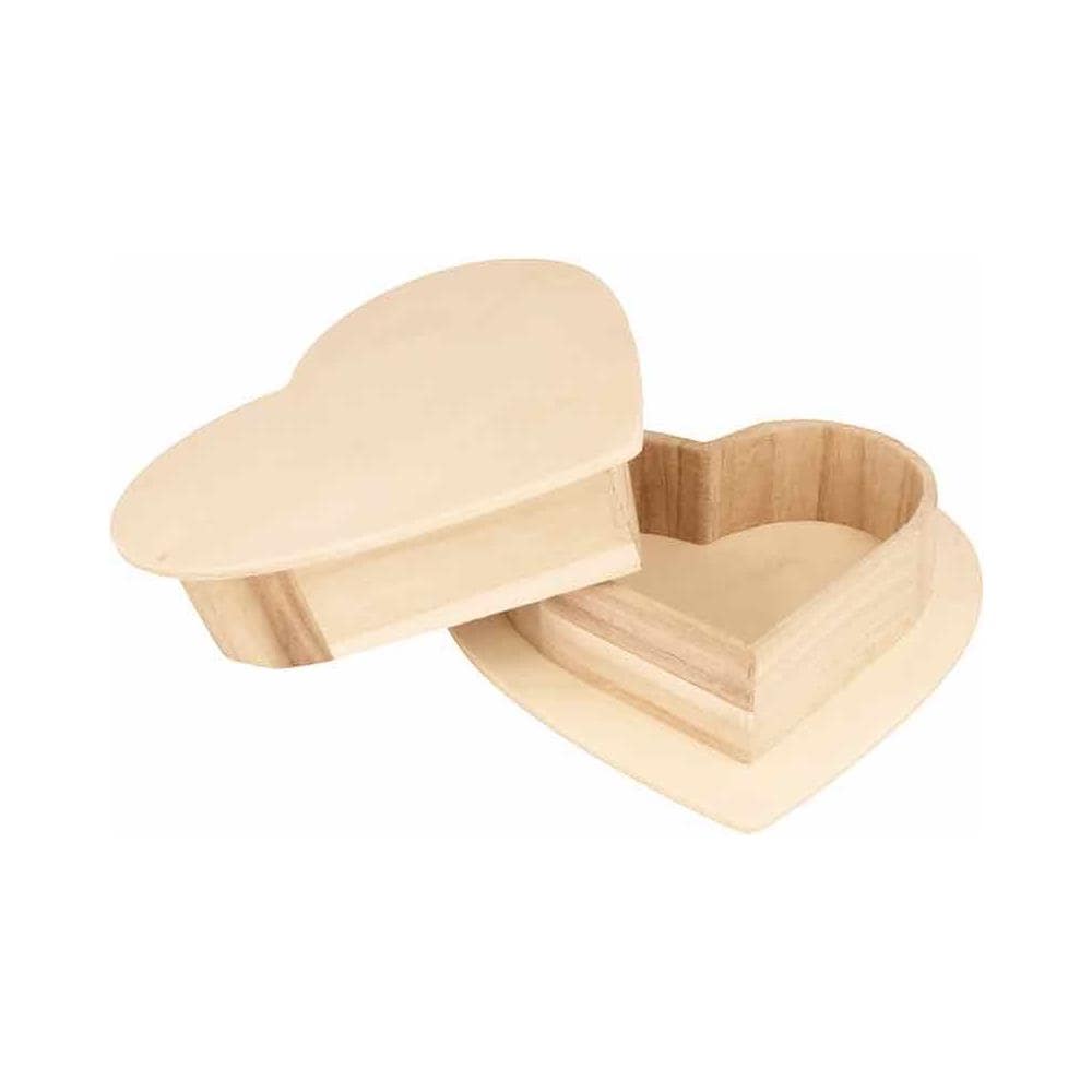Scatola Di Legno Per Personalizzare 19 X 18,5 X 5 Cm - Cuore - Foto 2