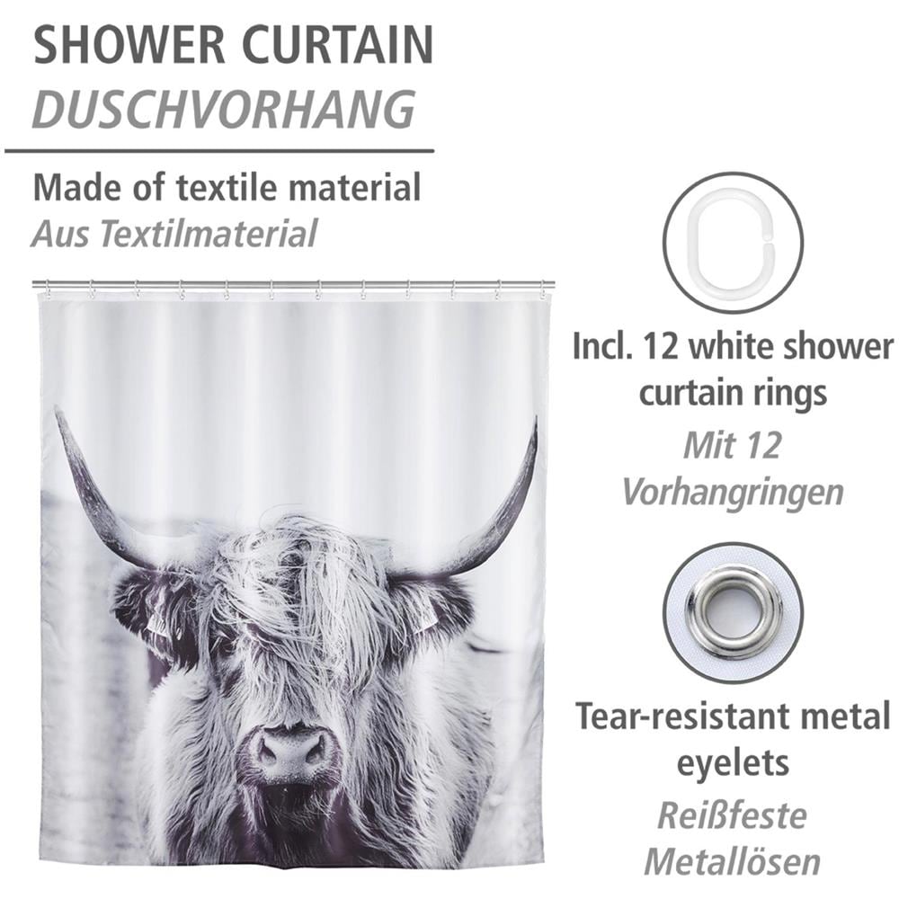 Tenda Da Doccia Yak, 180 X 200 Cm, Poliestere, Venko - Foto 2