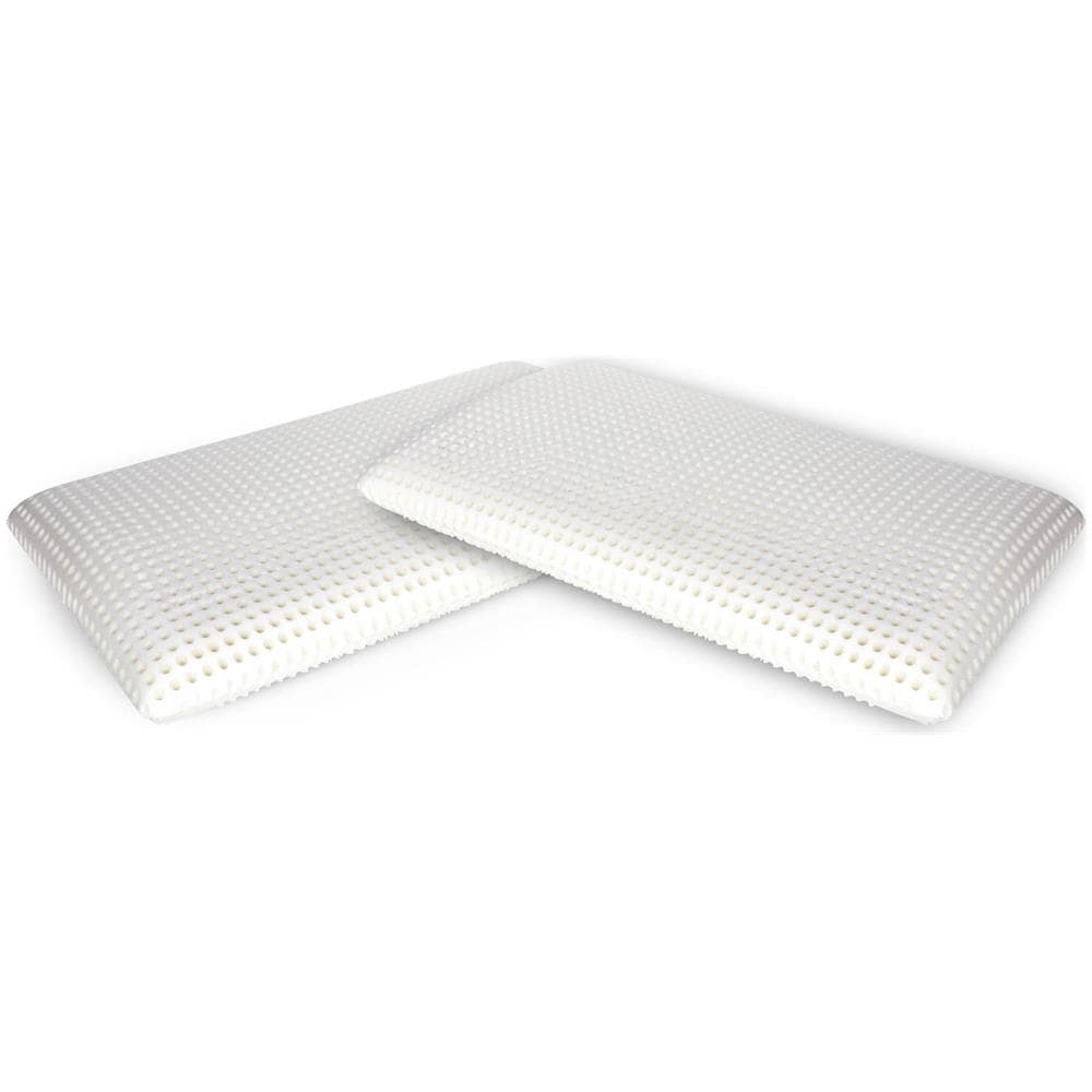 Talamo Italia Set Di 4 Cuscini Per Letto, 100% Made In Italy, Guanciale Ergonomico A ""saponetta"" In Memory Foam Forato, Anallergico E Traspirante, 70x39xh10 Cm - Foto 1