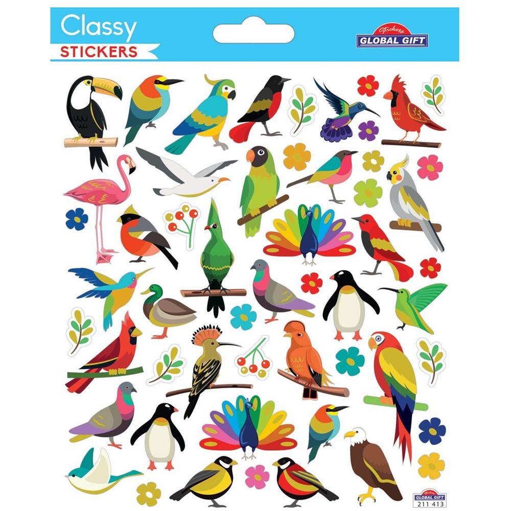 Adesivi - Uccelli - Glitter - Foto 1