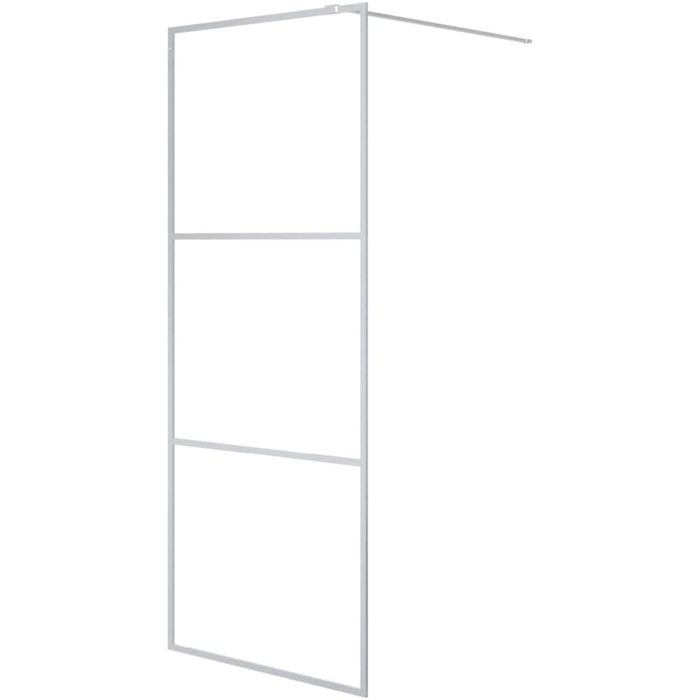 Parete Doccia Walk In Argento 80x195 Cm Vetro Trasparente Esg - Foto 2