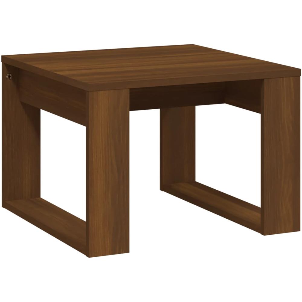 Tavolino Da Salotto Rovere Marrone 50x50x35cm Legno Multistrato - Foto 2